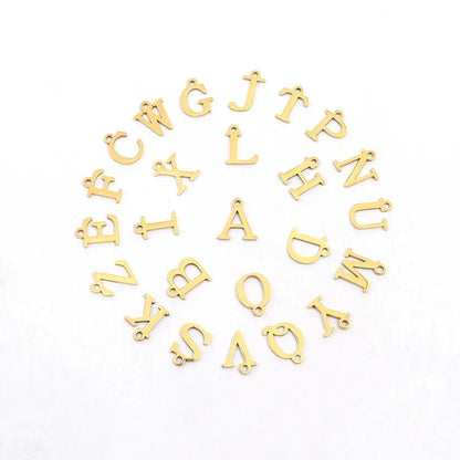Dainty Satellite Chain Letter Initial Necklace
